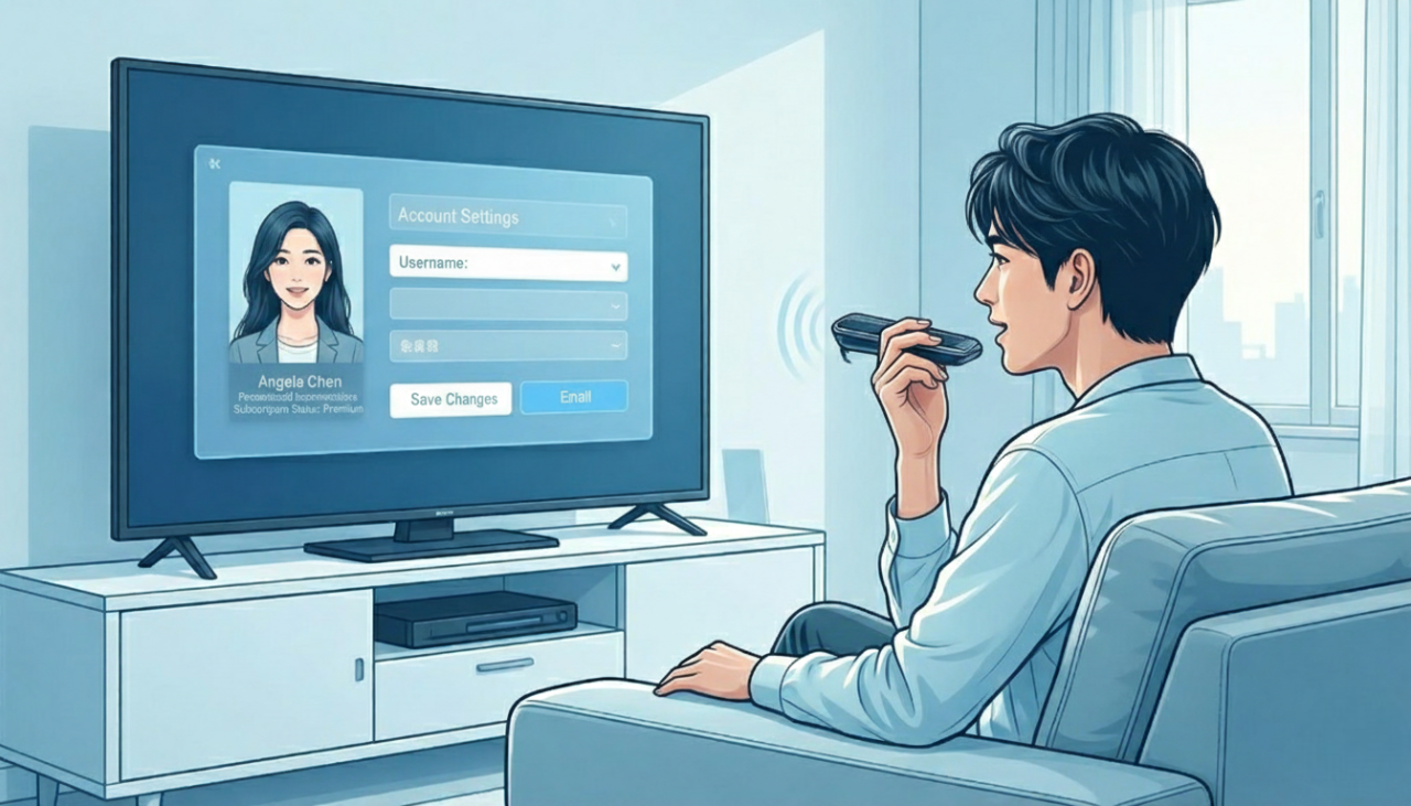 Smart TV personalized user profiles activated by voice recognition