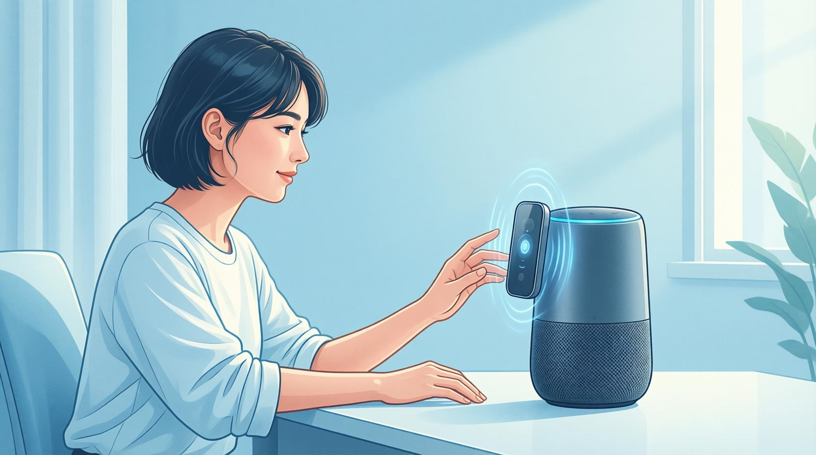 Voice assistant with secure biometric authentication